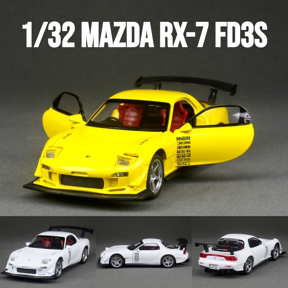 Model Kit Jdm - 1/32 Mazda RX-7 FD3S Racing Miniature