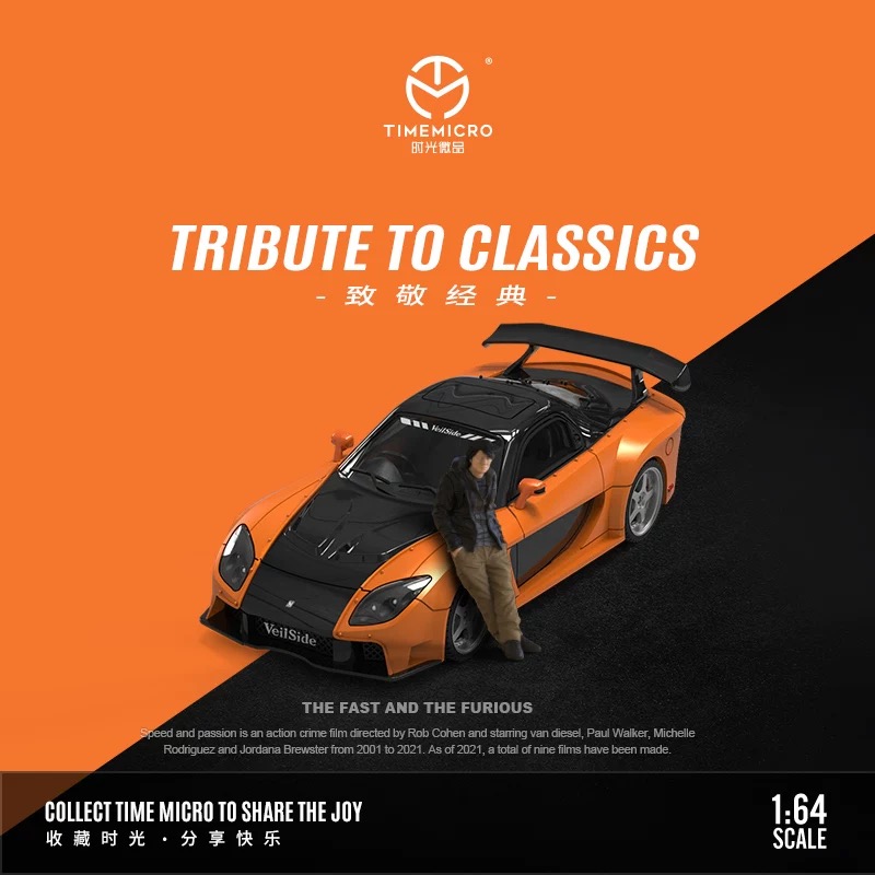 Model Kit Jdm - TimeMicro 1:64 RX-7 Veilside Speed &