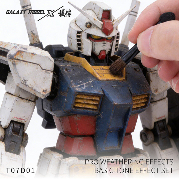 Model Kit Gundam Wing - Galaxy T07D01-T07D06 6 Colors Weathering Master