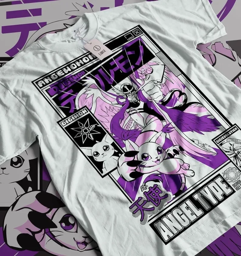 Angemon Shirt Digimon Anime Pa - مراجعة Model Kit Digimon وسعره