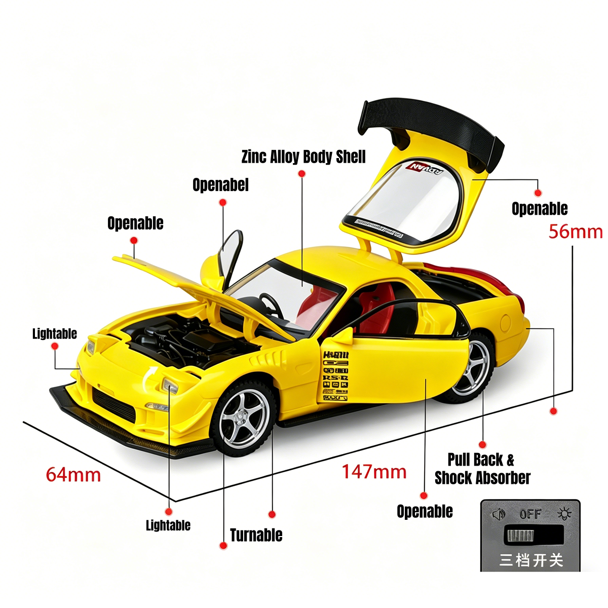 1/32 Mazda RX-7 FD3S Racing Mi - مراجعة Model Kit Jdm وسعره
