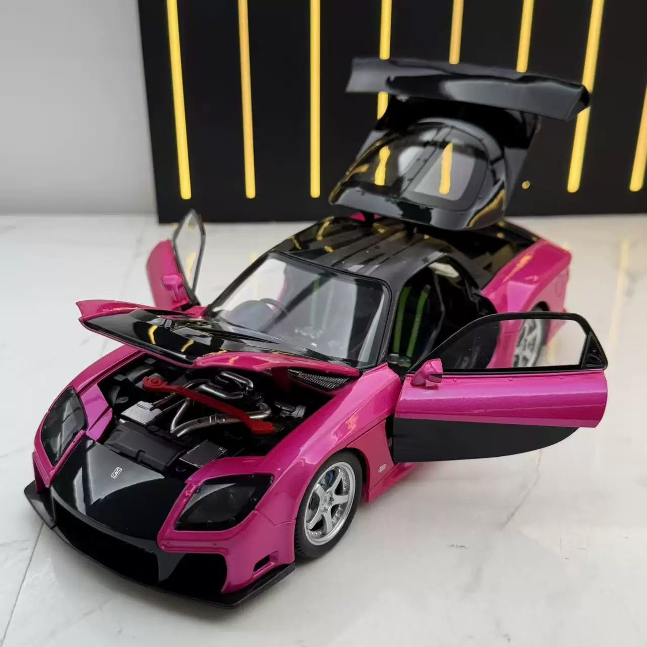 1:24 RX7 RX-7 FD3S Sports Car  - مراجعة Model Kit Jdm وسعره