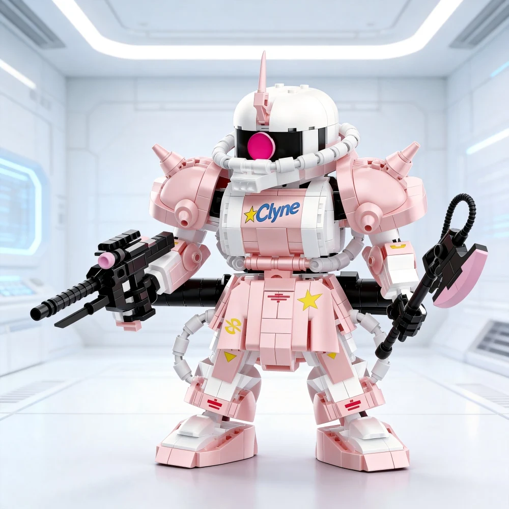 892PCS Pink Zaku Mecha Buildin - مراجعة Model Kit Gundam Wing وسعره