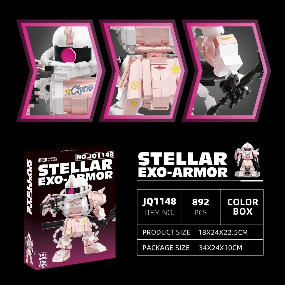 892PCS Pink Zaku Mecha Buildin - مراجعة Model Kit Gundam Wing وسعره