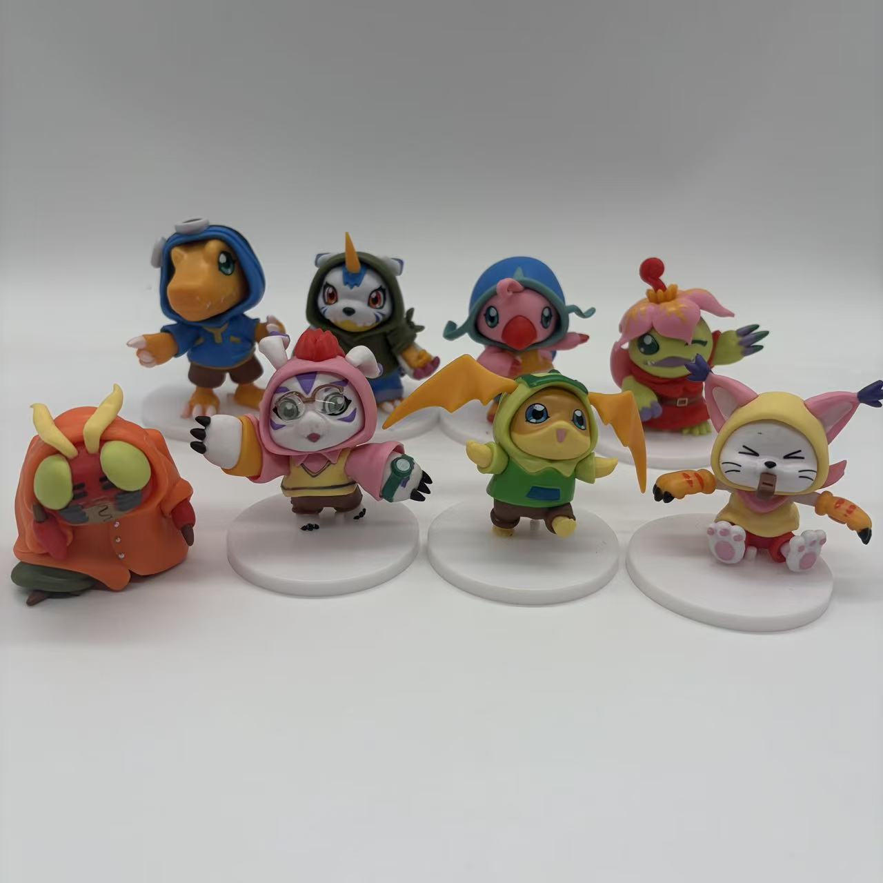 High Quality 8pcs/set Anime Di - مراجعة Model Kit Digimon وسعره