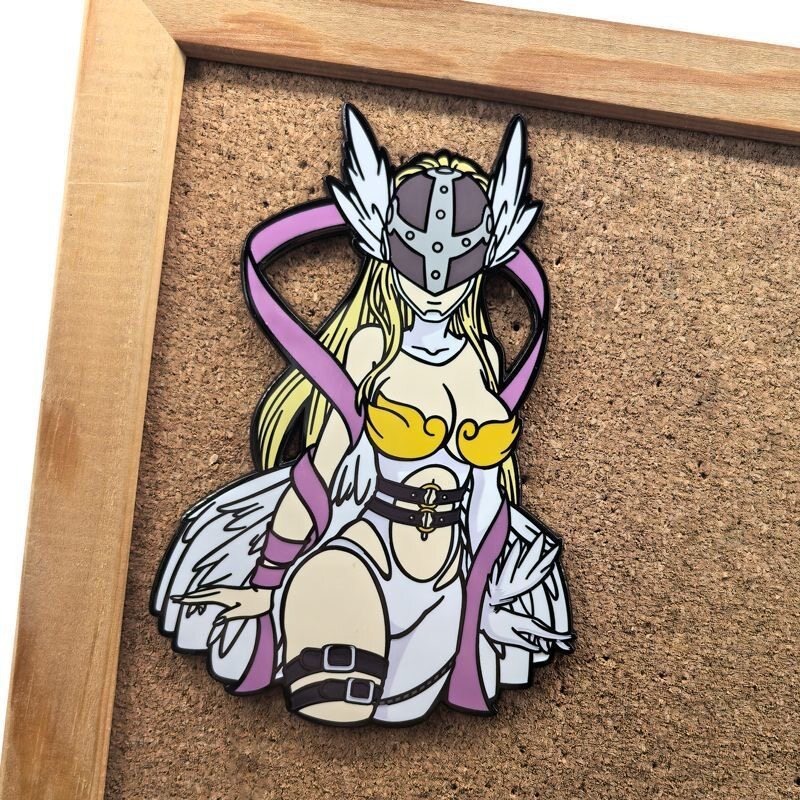 Digimon Angewomon metal badge  - مراجعة Model Kit Digimon وسعره