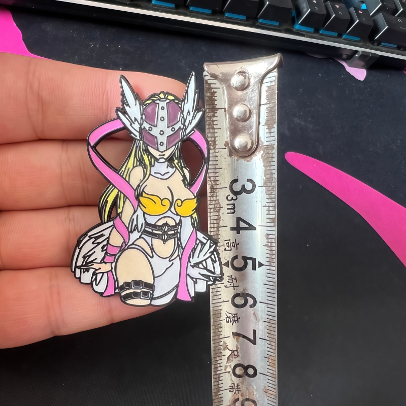 Digimon Angewomon metal badge  - مراجعة Model Kit Digimon وسعره